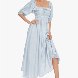 Chic Blue Midi Dress